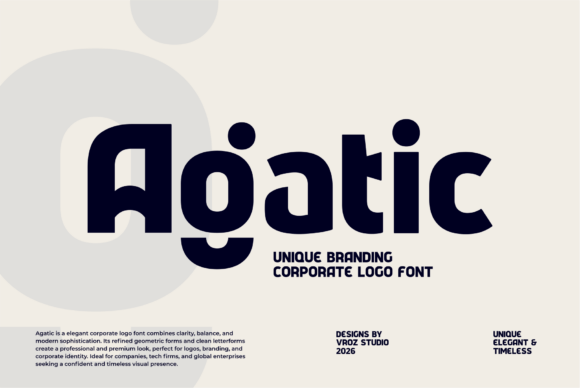 Agatic: A Refined Sans Serif for Modern Brand Identity