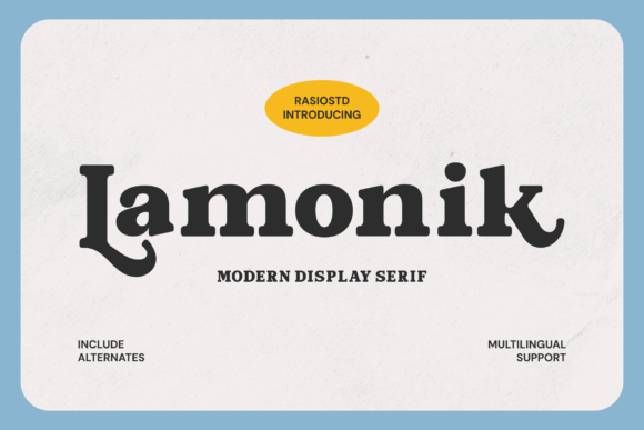 Lamonik: A Bold Serif for Creative Projects