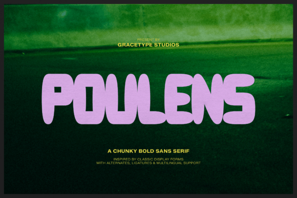 Poulens Typeface: Bold Display Fonts for Editorial Design
