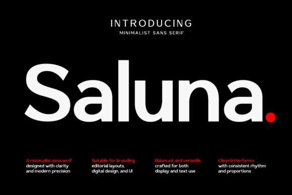 Saluna: A Modern Sans Serif Font for Small Business Branding